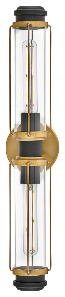 Hinkley Masthead Small Two Light Vanity, Heritage Brass