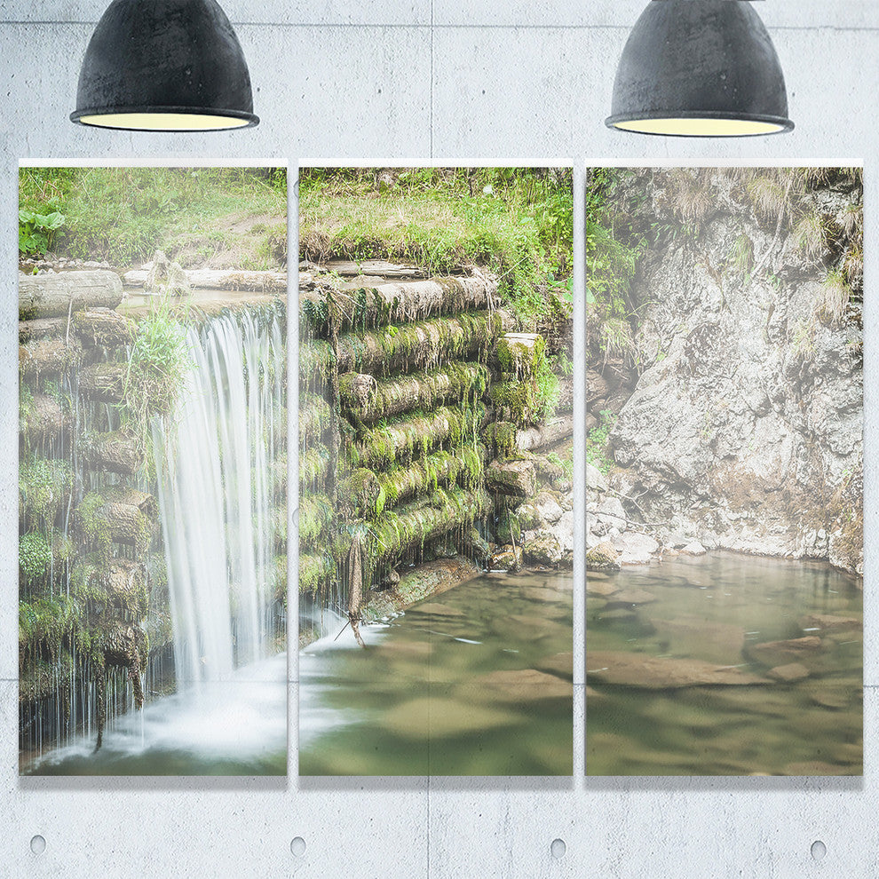 "Fabulous Man-made Waterfall" Metal Wall Art, 3 Panels, 36"x28"