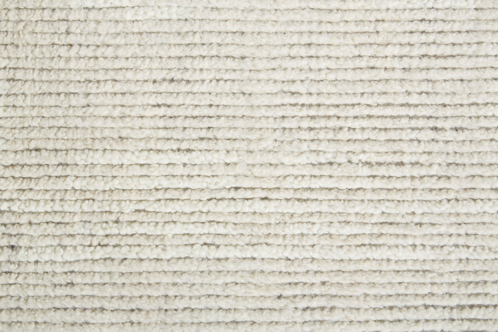 Weave & Wander Rheed Wool Rug, Solid Ivory, 7ft-9in x 9ft-9in Rug