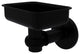 Continental Wall Mount Soap Dish Holder With Twist Accents, Matte Black