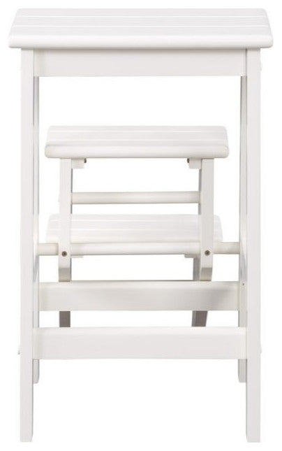 24" Step Stool, White