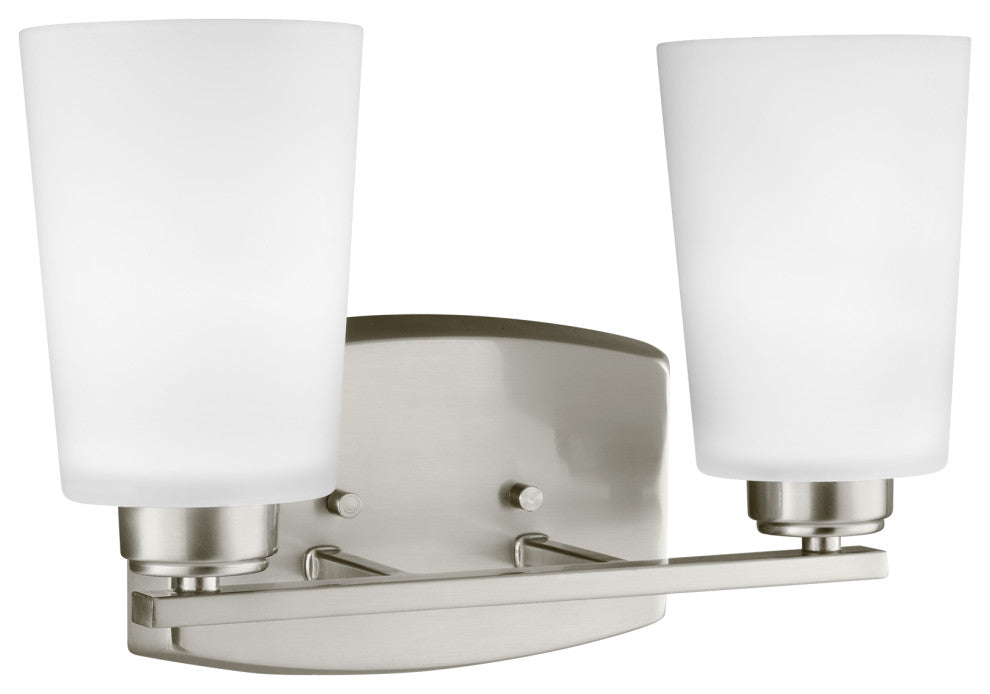 Franport 2-Light Wall/Bath, Brushed Nickel