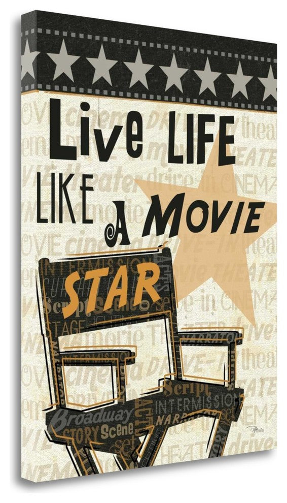 "Live Life Like A Movie Star" By Pela Studio, Giclee on Gallery Wrap Canvas