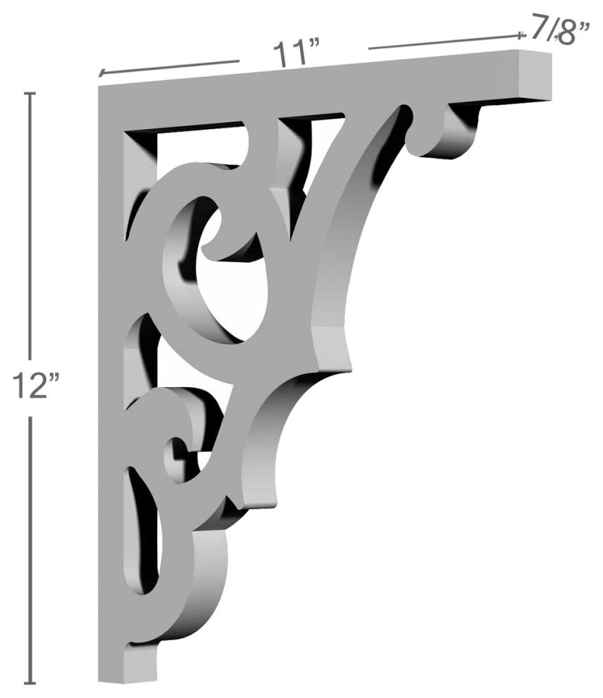 7/8"W x 11"D x 12"H Swansea Bracket