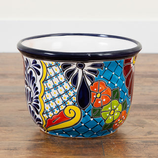 9in. x 12.5in. Handmade Mexican Talavera Ceramic Planter