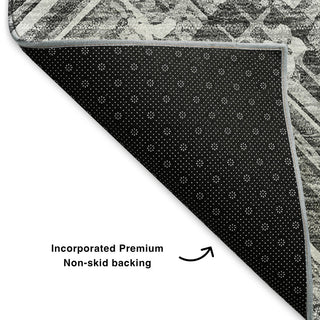 Premium Machine Washable Mayfield AMF630 Gray 9' x 12' Rug