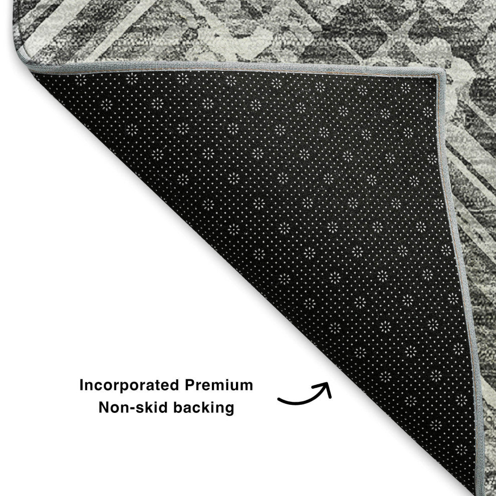 Premium Machine Washable Mayfield AMF630 Gray 9' x 12' Rug