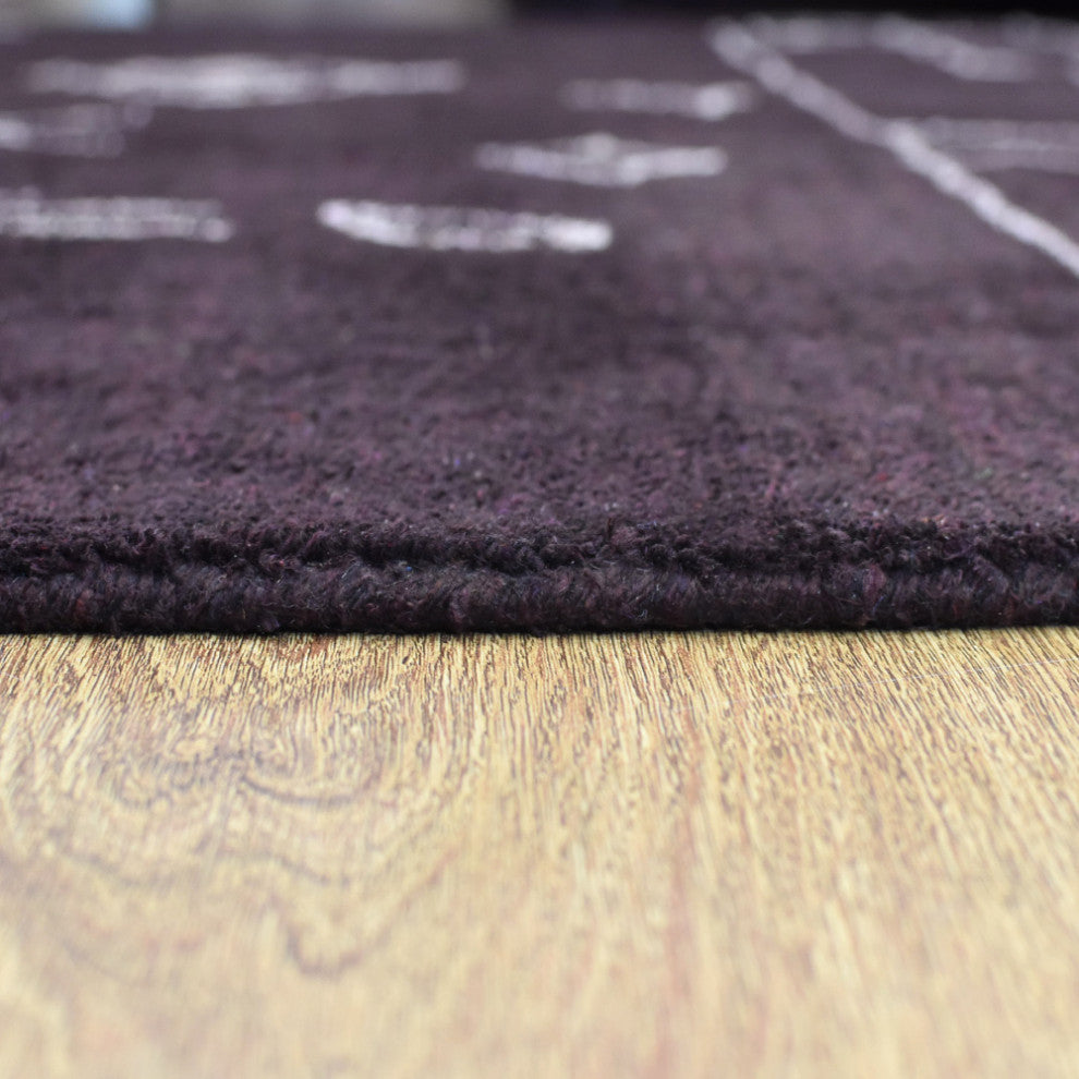 HAND KNOTTED LOOM SILK AREA RUGS-5'x8',Rectangle,Brown White,Contemporary