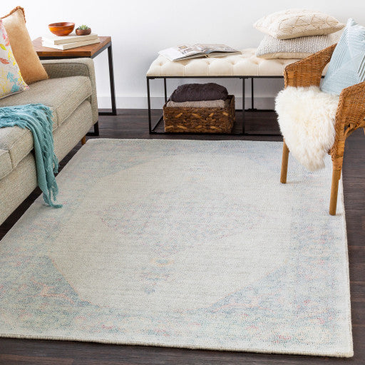 Surya Oregon ORG-2305 8'x10' Rug, Sky Blue/Navy/Bright Pink/Bright Yellow/White