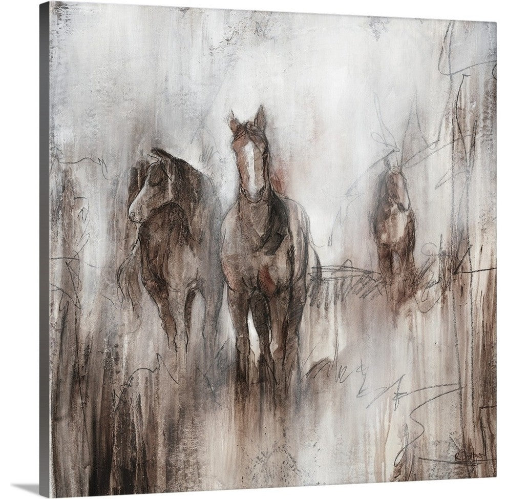 Grazing I Wrapped Canvas Art Print, 20"x20"x1.5"