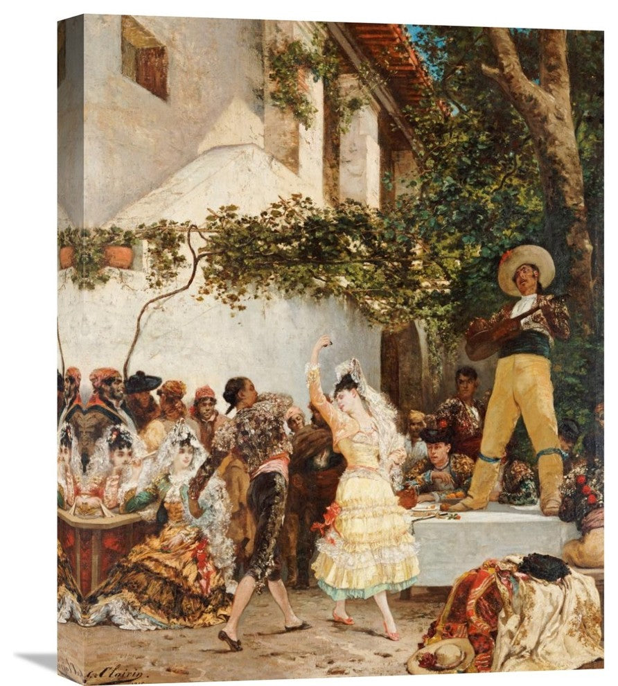 "The Spanish Dancers" Stretched Canvas Giclee by Georges Victor Clarin, 18"x22"