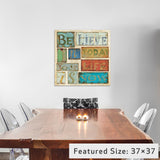 "Believe & Hope" by Daphne Brissonnet, Canvas Print, 12"x12"