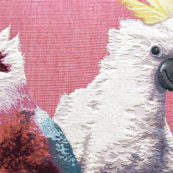 Pillow Decor - Cockatiel Birds Pink Tapestry Throw Pillow