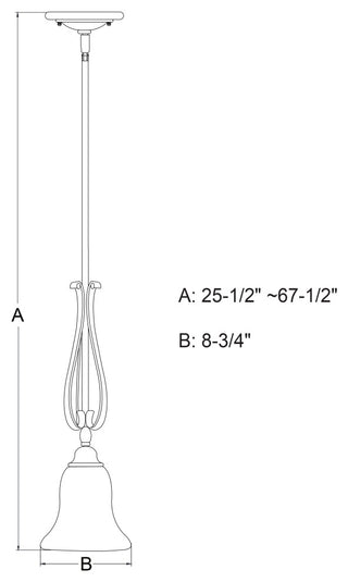 Vaxcel Lighting P0381 Monrovia 9"W Mini Pendant - Oil Rubbed Bronze