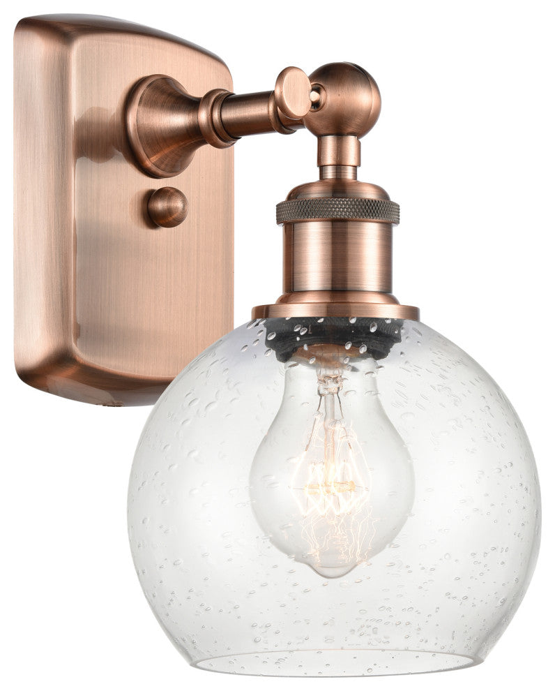Innovations 516-1W-AC-G124-6-LED 1-Light Sconce, Antique Copper