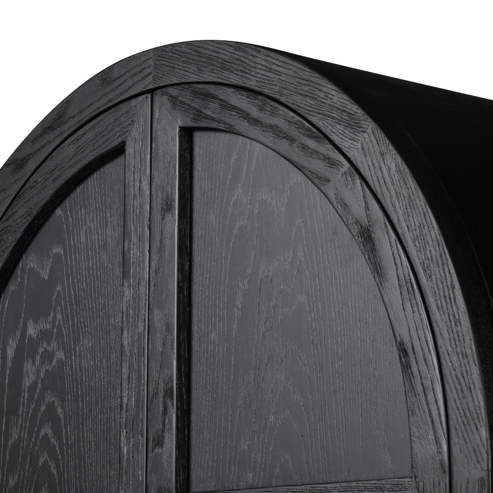 Tolle Panel Door Cabinet-Drifted Mat Blk