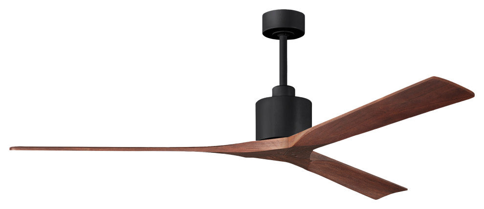 Nan XL Ceiling Fan, Matte Black/Walnut Blades, 72"