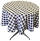 LA Linen Round Gingham Checkered Tablecloth, White and Black, 51" Round