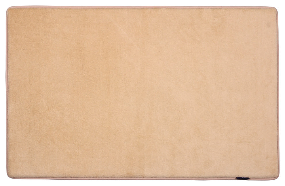 Fabbrica Home Memory Foam Accent Rug, Solid, Beige