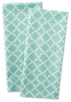 DII Aqua Lattice Dishtowel, Set of 2