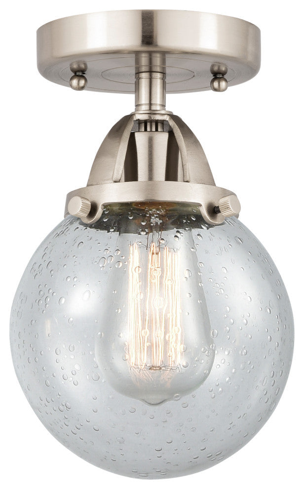 Beacon Semi-Flush Mount, Brushed Satin Nickel, Seedy, Seedy