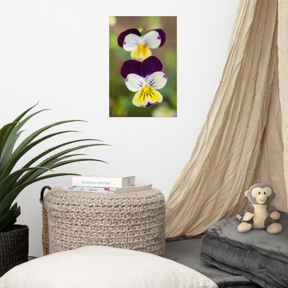 Pretty Little Violets Floral / Botanical Photograph Unframed Wall Art Prints, 12" X 18"