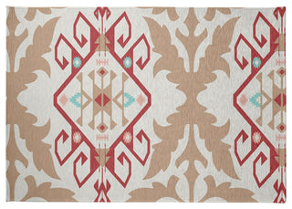 Bombay Medallion Spring Chenille Rug, Ligonberry Red, 5'x7'