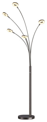 Artiva UFO Super Bright LED 5-Arched Floor Lamp with Touch Dimmer, 73"H