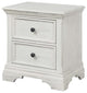 Westwood Design Olivia 2-Drawer Traditional Wood Nightstand in Brushed White