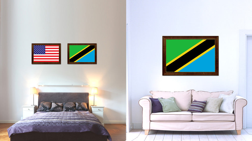 Tanzania Country Flag Canvas Print, 27"x39"