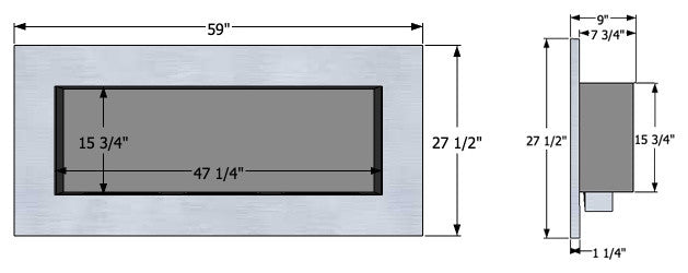 Recessed Wall Ventless Bio Ethanol Fireplace - Optimum | Ignis