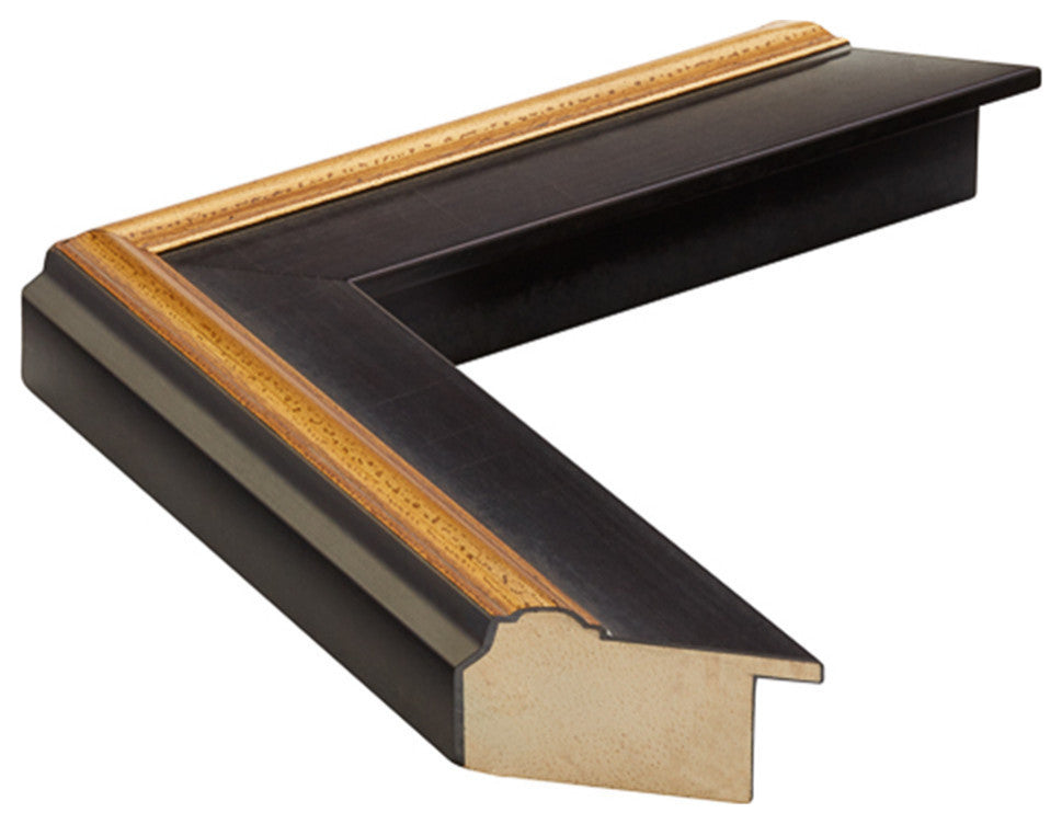 Kendall Framed Wall Mirror, Black and Gold, 26"x38"