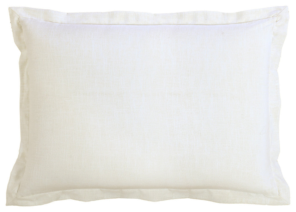 Charlotte White Pillow Sham, 21" x 27", 1PC