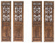 4 Vintage Chinese Eight Immortal Theme Wood Tall Panel Screen Divider cs6973S