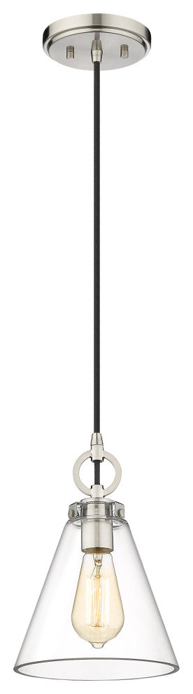 Zlite 3034P8-BN 1-Light Pendant, Clear