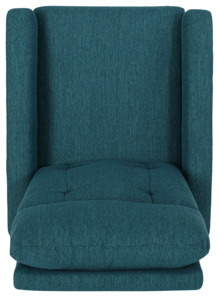 Ishtar Contemporary Glider Swivel Push Back Nursery Recliner, Teal
