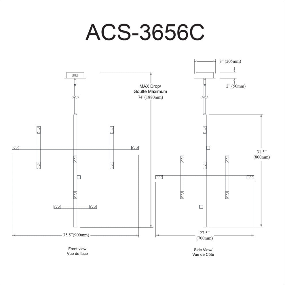 Acasia Contemporary 14 Light Polished Chrome White Metal Chandelier