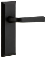 Ageless Iron Keep Plate Privacy With Lance Lever, Black Iron