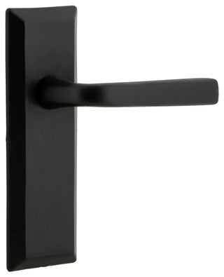 Ageless Iron Keep Plate Privacy With Lance Lever, Black Iron
