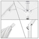 11' Matted White Collar Tilt Lift Fiberglass Rib Aluminum Umbrella, Pacifica, Taupe