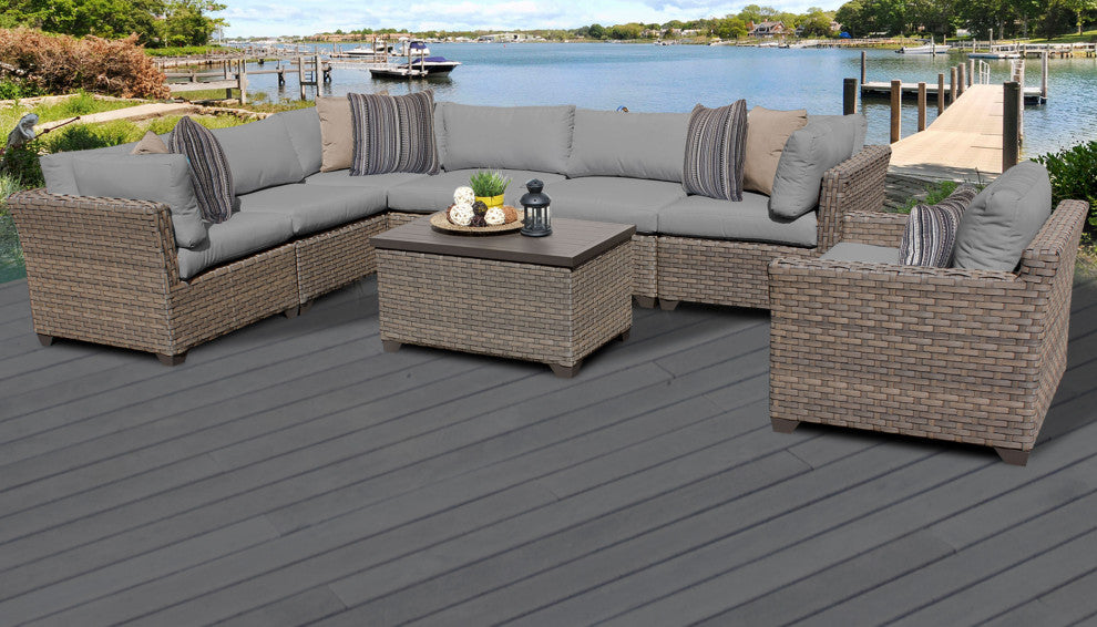 Monterey 8 Piece Outdoor Wicker Patio Furniture Set 08b