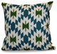 Patna Geometric Print Pillow, Teal, 26"x26"