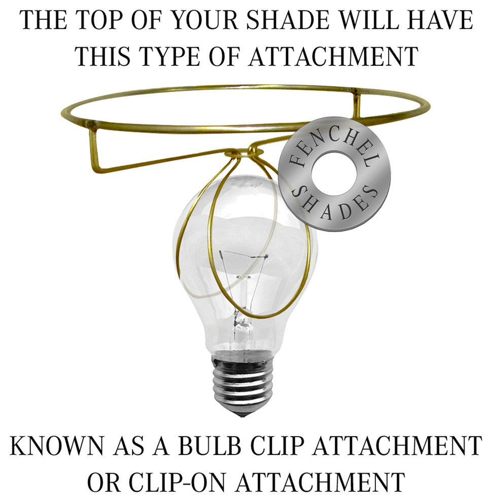 Fenchel Shades, 5"x10"x8" Bulb Clip Attachment Empire Lamp Shade, Linen