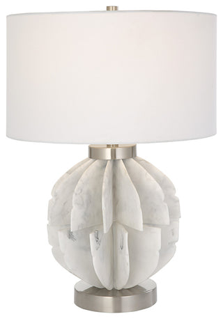 Uttermost Repetition White Marble Table Lamp