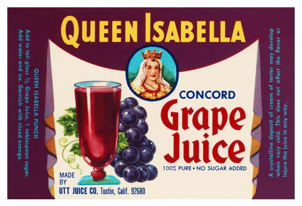 "Queen Isabella Concord Grape Juice" Digital Paper Print by Retrolabel, 46"x31"