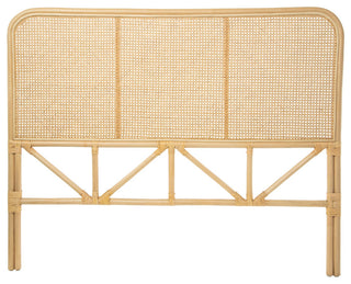 Latitude Classic Rattan Cane Headboard, Natural, Queen Size