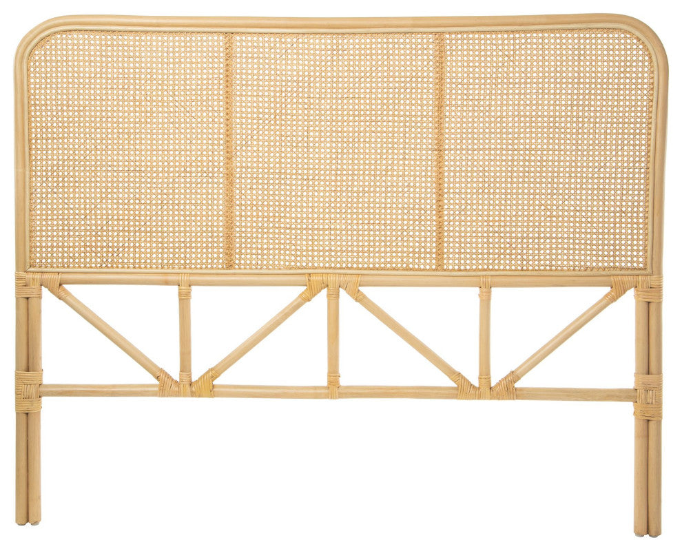 Latitude Classic Rattan Cane Headboard, Natural, Queen Size
