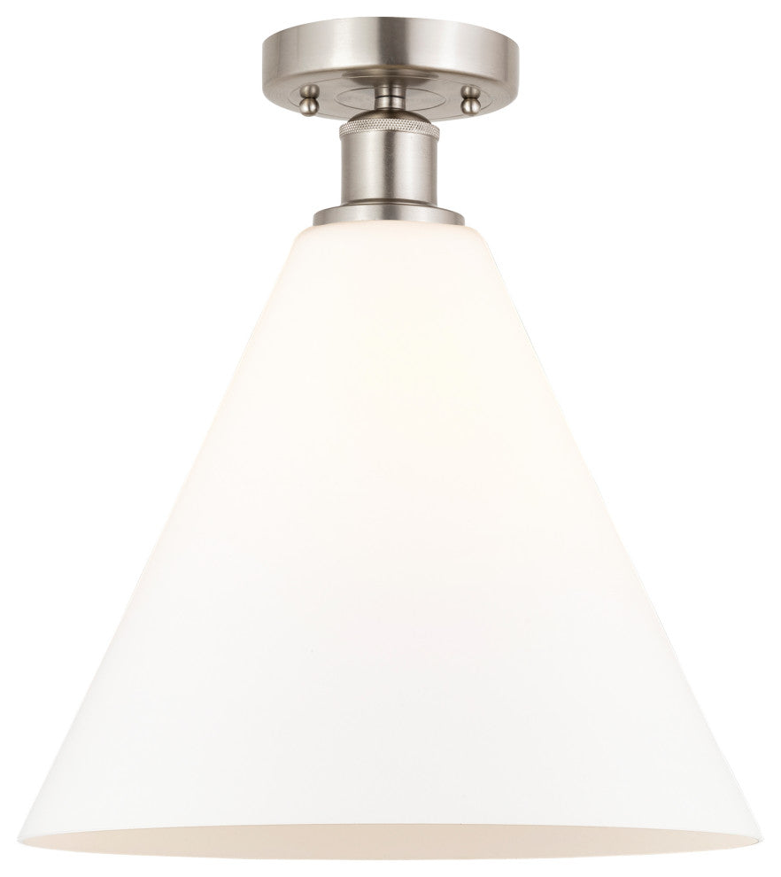 Innovations 616-1F-SN-GBC-121 1 Light Semi-Flush Mount, Brushed Satin Nickel