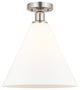 Innovations 616-1F-SN-GBC-121 1 Light Semi-Flush Mount, Brushed Satin Nickel