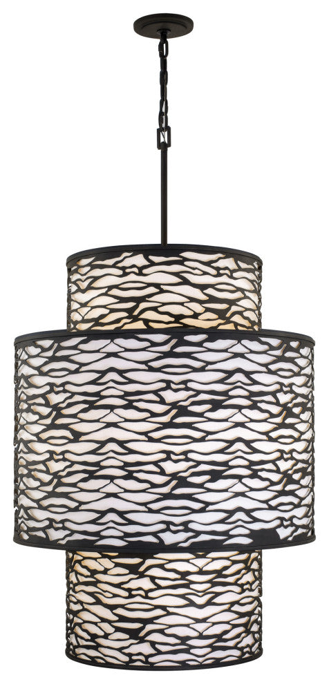 Varaluz 348F16 Kato 16 Light 32"W Waterfall Chandelier - Carbon